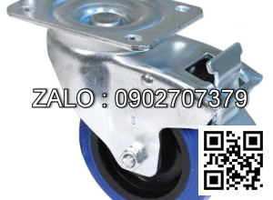 Bánh xe đẩy HBN150 cao su khóa 2 Ø150x44 mm