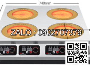 Bếp hầm công nghiệp hồng ngoại 4 mặt phẳng 6 mặt phẳng cao cấp Shinstar