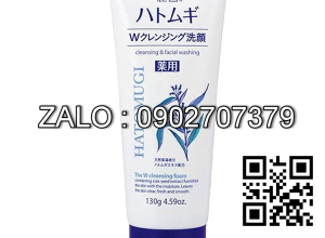 Sữa rửa mặt sáng da Hatomugi 130gr (Kiện 48 cái)