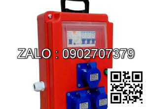 Hộp chia điện công nghiệp có CB chống giật, loại ổ 3 chấu, 32A, 220V