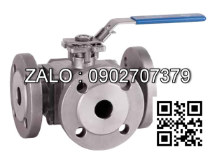 Van bi inox mặt bích điều khiển khí nén Haitima có gá cách nhiệt