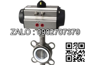 Van bướm inox điều khiển khí nén Đài Loan DN50