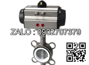 Van bướm inox điều khiển khí nén Đài Loan DN150