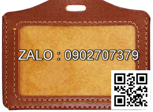 Mặt đeo thẻ giả da ngang