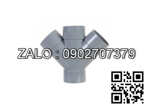 tứ thông 45 độ nhựa phi 34 Hoa Sen