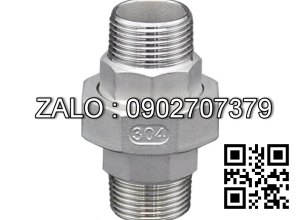 Rắc co ren ( có ron ) BSPT - INOX 304 DN20