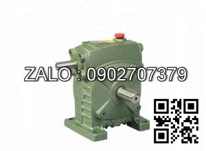 Hộp giảm tốc dạng đứng trục vít - bánh vít Yushen vỏ gang , size : 50 , tỉ số truyền 1/15 Cốt vào( cốt nhỏ) nằm trên Model : WPS