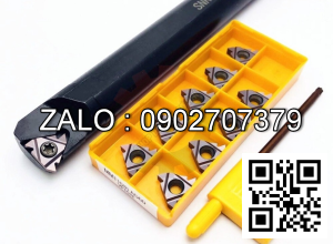 Bộ phụ kiện dùng cho cán dao DNMG 2204 08, gồm: Kẹp, chia vận miếng kẹp, vít miếng kẹp, miếng chêm, chốt chêm, vít miếng chêm