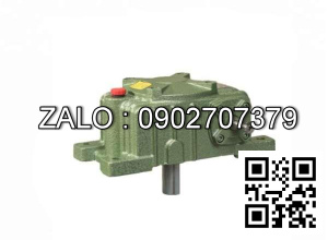 Hộp giảm tốc dạng úp ( nằm ) trục vít - bánh vít Yushen vỏ gang , size : 50 , tỉ số truyền 1/30 trục cốt ra hướng xuống dưới Model : WPX