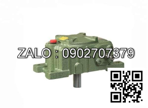 Hộp giảm tốc dạng úp ( nằm ) trục vít - bánh vít Yushen vỏ gang , size : 147 , tỉ số truyền 1/15 trục cốt ra hướng xuống dưới Model : WPX