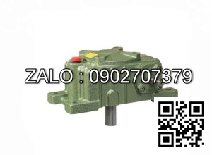 Hộp giảm tốc dạng úp ( nằm ) trục vít - bánh vít Yushen vỏ gang , size : 155 , tỉ số truyền 1/20 trục cốt ra hướng xuống dưới Model : WPX