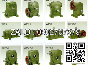 Hộp giảm tốc dạng đứng trục vít - bánh vít Yushen vỏ gang , size : 60 , tỉ số truyền 1/40 mặt bích ( mặt loa ) nằm bên trên Model : WPDS