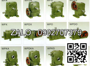 Hộp giảm tốc dạng đứng trục vít - bánh vít Yushen vỏ gang , size : 147 , tỉ số truyền 1/15 mặt bích ( mặt loa ) nằm bên trên Model : WPDS