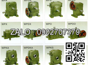 Hộp giảm tốc dạng đứng trục vít - bánh vít Yushen vỏ gang , size : 40 , tỉ số truyền 1/25 mặt bích ( mặt loa ) nằm bên dưới Model : WPDS