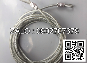 Cáp thép phi 24x1500mm, 7 tấn, chầu 2 đầu