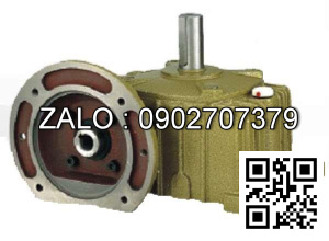 Hộp giảm tốc dạng úp có mặt loa trục vít - bánh vít Yushen vỏ gang , size : 120 , tỉ số truyền 1/60 trục cốt ra hướng lên trên Model : WPDO