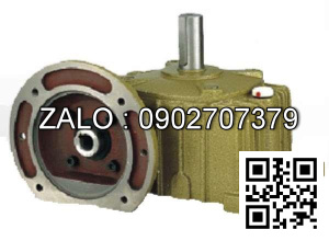 Hộp giảm tốc dạng úp có mặt loa trục vít - bánh vít Yushen vỏ gang , size : 135 , tỉ số truyền 1/30 trục cốt ra hướng lên trên Model : WPDO