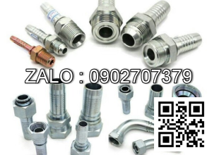 Đầu nối thủy lực 2 đầu hạt bắp phi 8