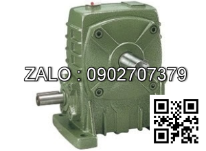 Hộp giảm tốc dạng vuông góc thân đứng vỏ gang , size : 60 , tỉ số truyền 1/50 cốt đầu vào nằm ở phía dưới Model : LW ( WPA )