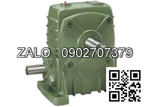 Hộp giảm tốc dạng vuông góc thân đứng vỏ gang , size : 100 , tỉ số truyền 1/50 cốt đầu vào nằm ở phía dưới Model : LW ( WPA )