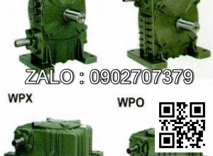 Hộp giảm tốc dạng vuông góc thân đứng vỏ gang , size : 250 , tỉ số truyền 1/25 mặt bích (mặt loa) nằm ở phía dưới Model : LMW ( WPDA )