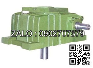 Hộp giảm tốc dạng vuông góc thân đứng vỏ gang , size : 70 , tỉ số truyền 1/25 cốt đầu ra úp xuống phía dưới Model : UW ( WPX )