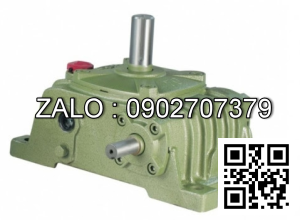 Hộp giảm tốc dạng vuông góc thân đứng vỏ gang , size : 40 , tỉ số truyền 1/30 cốt đầu ra chỉ lên phía trên Model : VW ( WPO )