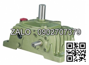 Hộp giảm tốc dạng vuông góc thân đứng vỏ gang , size : 135 , tỉ số truyền 1/60 cốt đầu ra chỉ lên phía trên Model : VW ( WPO )