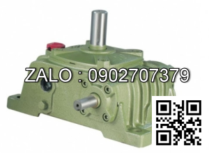 Hộp giảm tốc dạng vuông góc thân đứng vỏ gang , size : 135 , tỉ số truyền 1/40 cốt đầu ra chỉ lên phía trên Model : VW ( WPO )