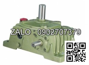 Hộp giảm tốc dạng vuông góc thân đứng vỏ gang , size : 175 , tỉ số truyền 1/40 cốt đầu ra chỉ lên phía trên Model : VW ( WPO )
