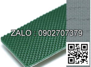 Băng tải PVC caro màu xanh chống tĩnh điện 2.3mm