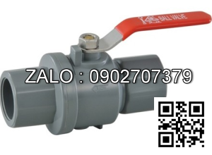 Van khóa nước nhựa tay vặn Inox màu đỏ 34 Đệ Nhất