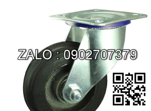 Bánh xe càng cố định , cao su lõi gang K200