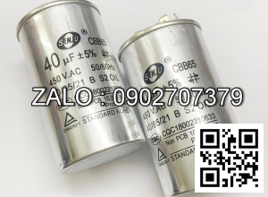 u dien hinh tru 40µF ±5% 400VAC 50/60HZ