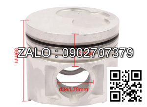 piston động cơ KUBOTA V2403-T , 4 CYL , 2400 CM3