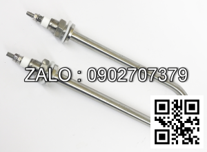 Điện trở đun nước 220V-2,5KW, hình chữ U Ø8,5mm, Urộng 100mm, Udài 390mm