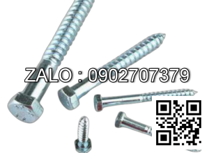 Vít đầu dù thân gỗ thép xi