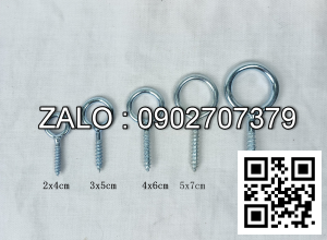 Khoen Vít tròn Inox dài 1x2cm 2x4cm 3x5cm 4x6cm 5x7cm 6x8cm