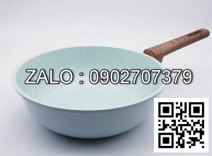 Chảo nhôm sâu lòng chống dính xanh đá Lacena Size 26cm SH22495