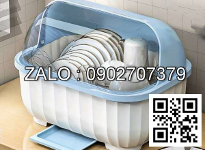 Kệ úp bát đĩa có nắp đậy và khay thoát nước ( 48.3 x 44 x 28 cm)