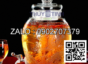 Bình chum rồng sen 30L- có vòi (Kiện 1 cái)