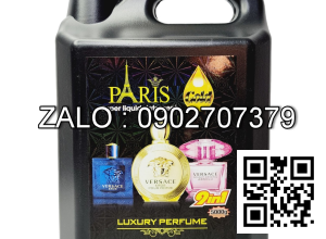 Thùng 4 can nước giặt xả quần áo Paris gold 5L màu đen