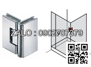 Bản lề Cabin nhà tắm 90 – Tường + Kính