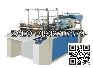 Máy cắt túi tự hủy, tự động dập quai 4 giàn tốc độ cao MXFQ+L-100