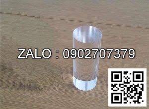 Cây Mica Tròn Đặc Trắng Trong Phi 40Mm, 45Mm