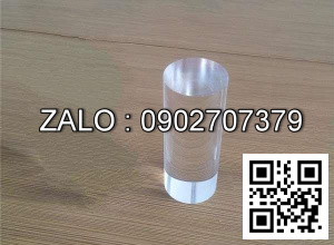 Cây Mica Tròn Đặc Trắng Trong Phi 50Mm, 55Mm