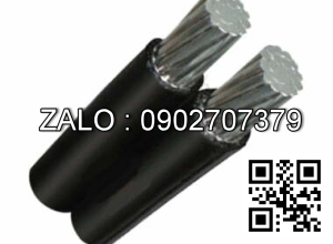 Cáp vặn xoắn hạ thế -TCVN/AS3560 (2 lõi, ruột nhôm, cách điện XLPE) LV-ABC-2x35 (2x7/2.56) -0,6/1kV (ruột nhôm)
