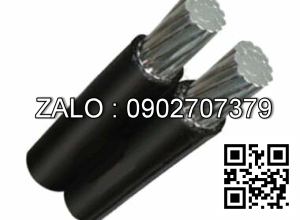 Cáp vặn xoắn hạ thế -TCVN/AS3560 (2 lõi, ruột nhôm, cách điện XLPE) LV-ABC-2x50 (2x7/2.99) -0,6/1kV (ruột nhôm)