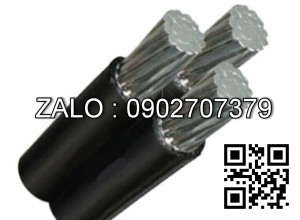 Cáp vặn xoắn hạ thế -TCVN/AS3560 (3 lõi, ruột nhôm, cách điện XLPE) LV-ABC-3x25 (3x7/2.17) -0,6/1kV (ruột nhôm)