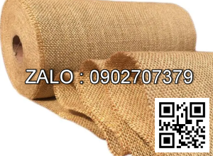 Vải bố nâu thô dày vintage